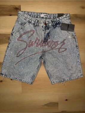 2Y Premium Rhinestone Jean Short